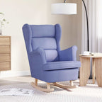 vidaXL Schaukelsessel Jeansblau 74x90x102 cm Stoff