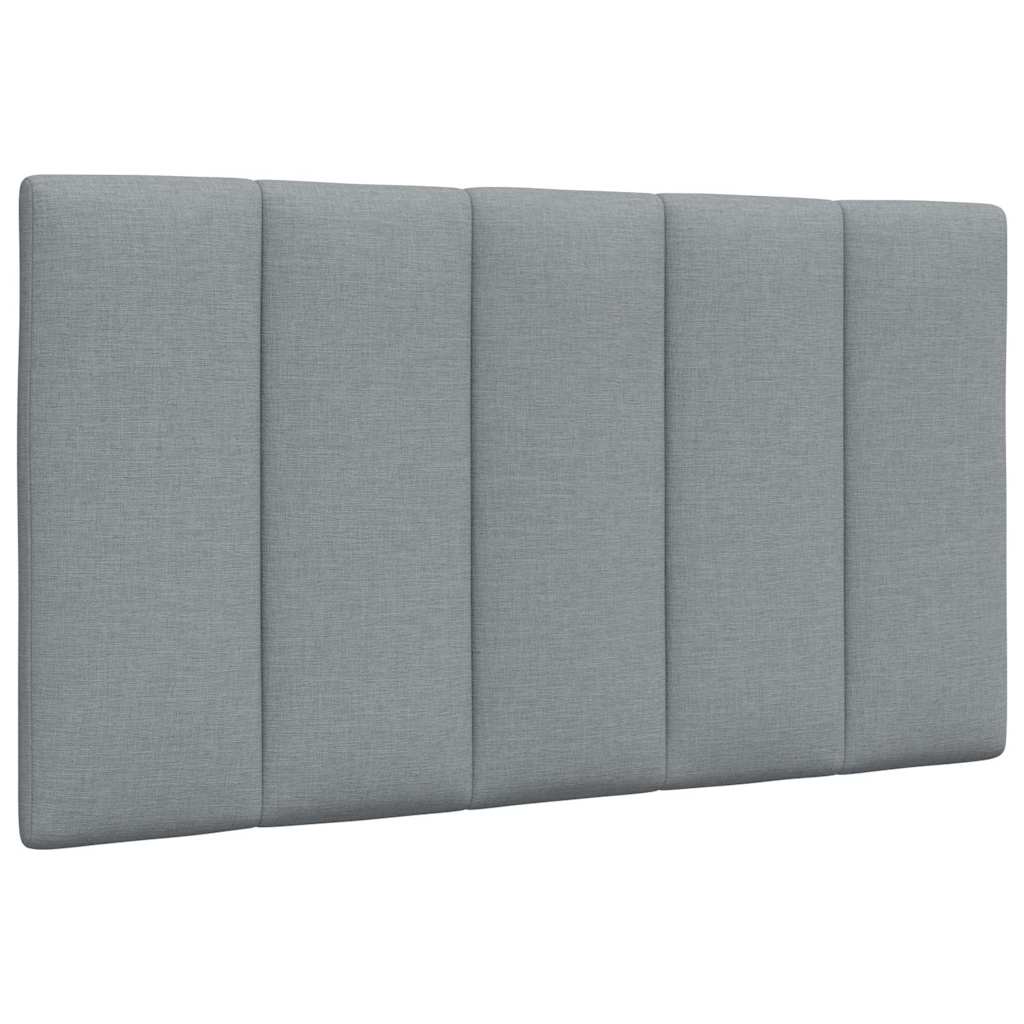 vidaXL Kopfteil-Kissen "Hanko" Hellgrau 80 cm Stoff