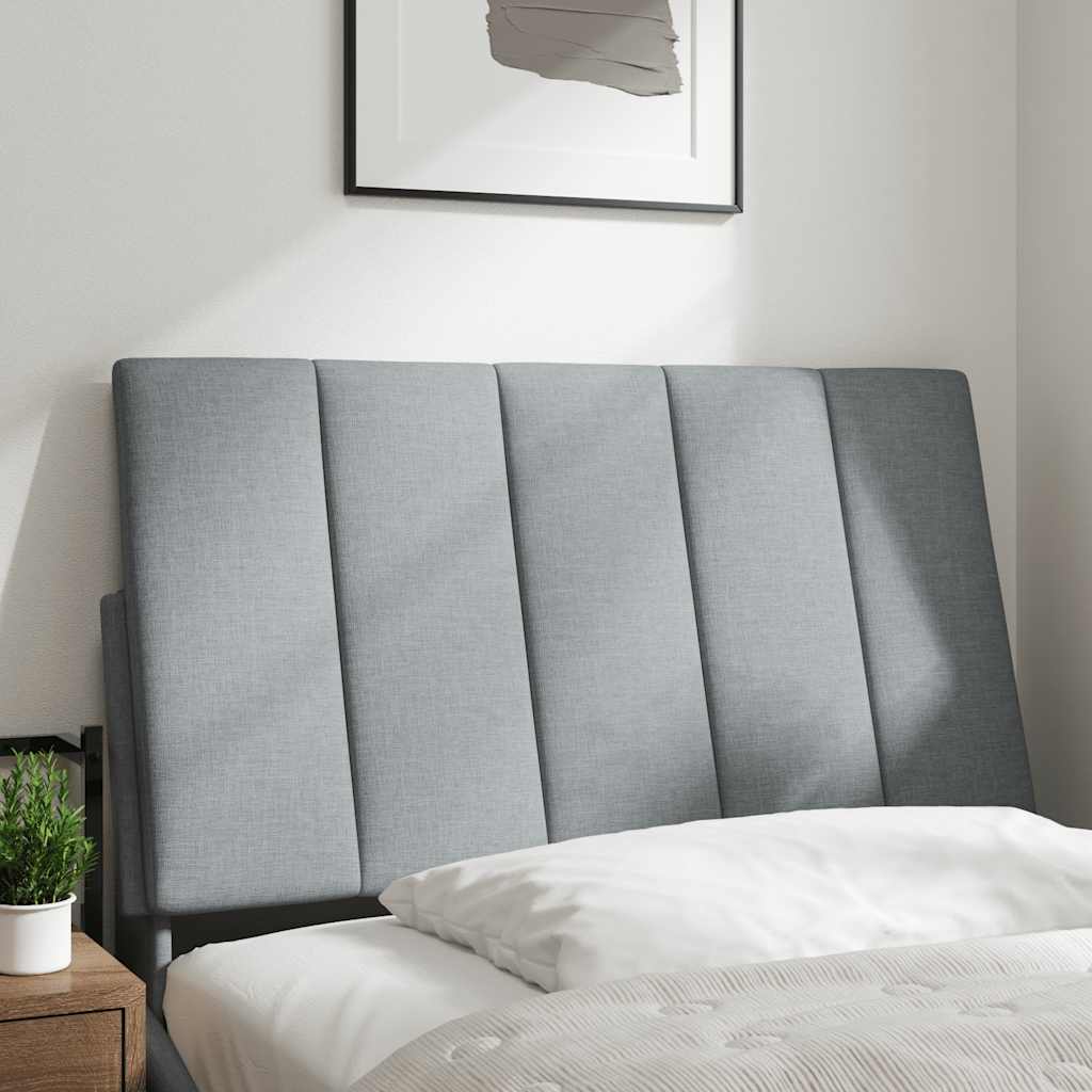 vidaXL Kopfteil-Kissen "Hanko" Hellgrau 80 cm Stoff