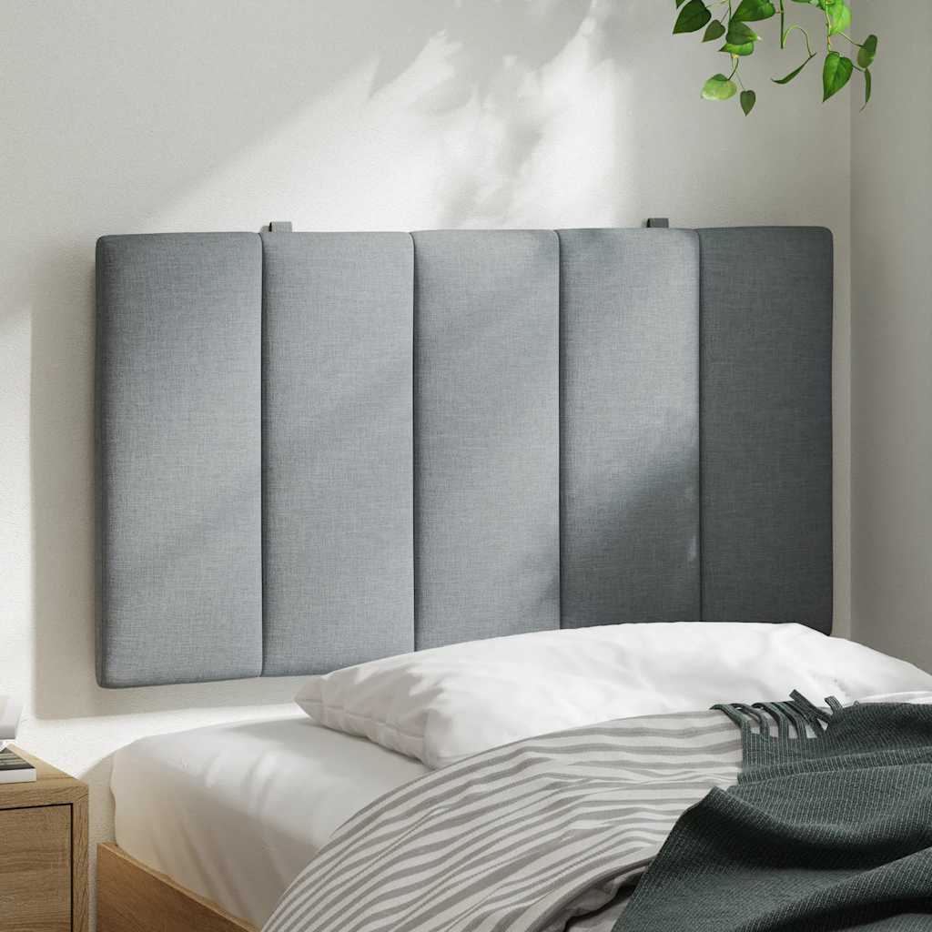 vidaXL Kopfteil-Kissen "Hanko" Hellgrau 80 cm Stoff