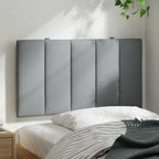 vidaXL Kopfteil-Kissen "Hanko" Hellgrau 80 cm Stoff