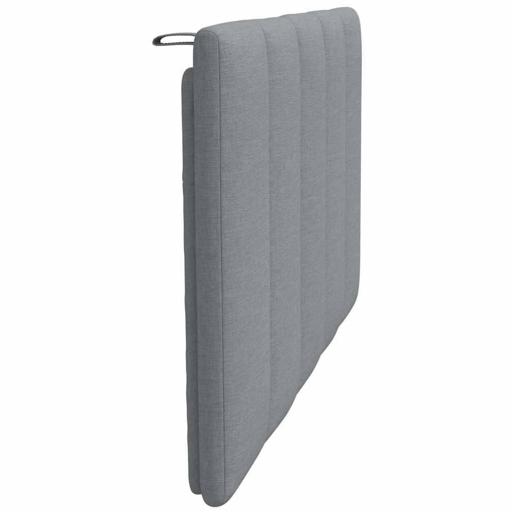 vidaXL Kopfteil-Kissen "Hanko" Hellgrau 80 cm Stoff