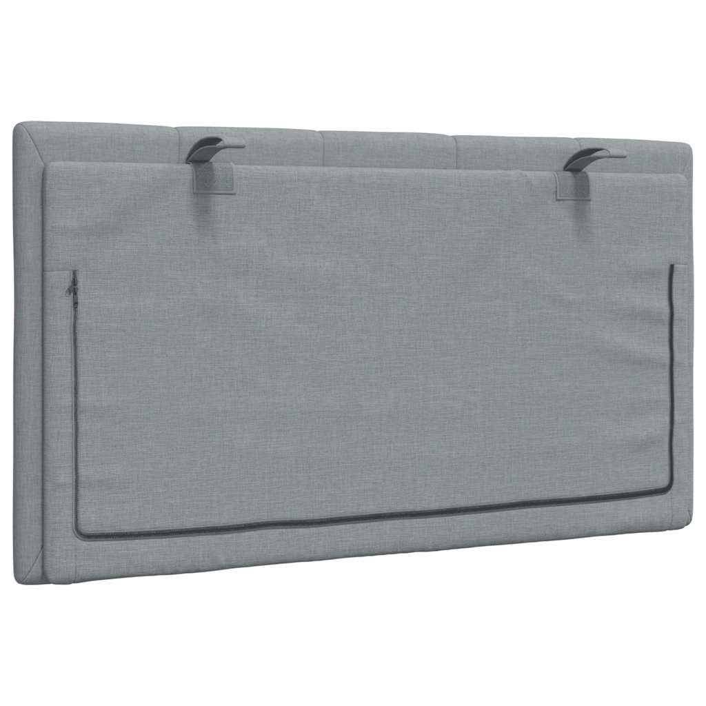 vidaXL Kopfteil-Kissen "Hanko" Hellgrau 80 cm Stoff