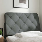 vidaXL Kopfteil-Kissen Dunkelgrau 80 cm Stoff