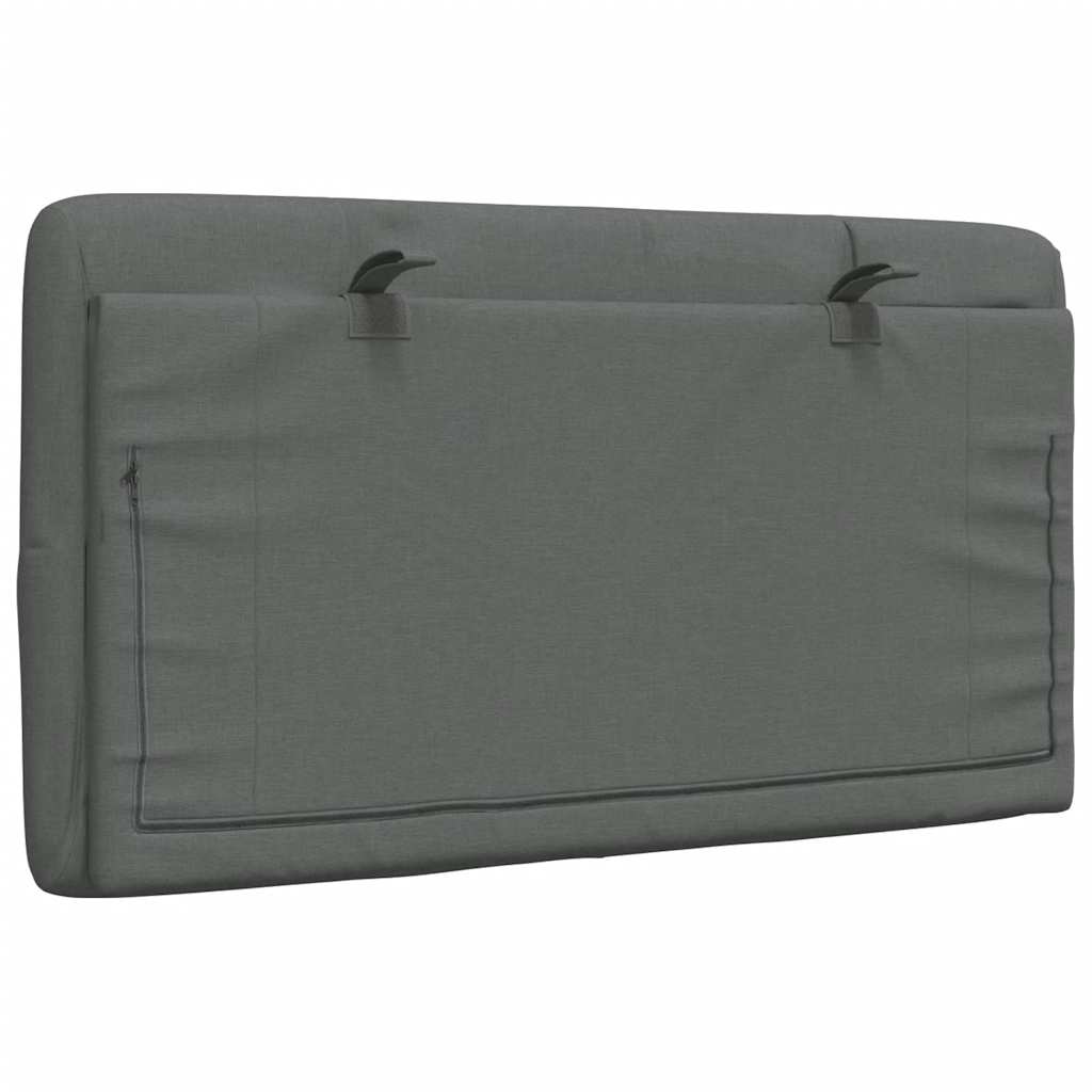 vidaXL Kopfteil-Kissen Dunkelgrau 80 cm Stoff