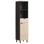 vidaXL Badezimmer Sets mit Regal 4 pcs Weiße gewaschene Oberfläche