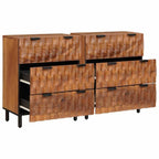 vidaXL Sideboard 2 pcs Akazienbraune Oberfläche 60 x 33 x 75 cm