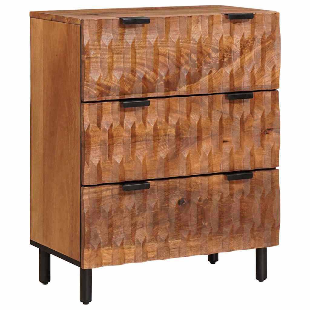 vidaXL Sideboard 2 pcs Akazienbraune Oberfläche 60 x 33 x 75 cm