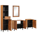 vidaXL Badezimmer Sets 4 pcs Akazie Braun Winish Massivholz Mango
