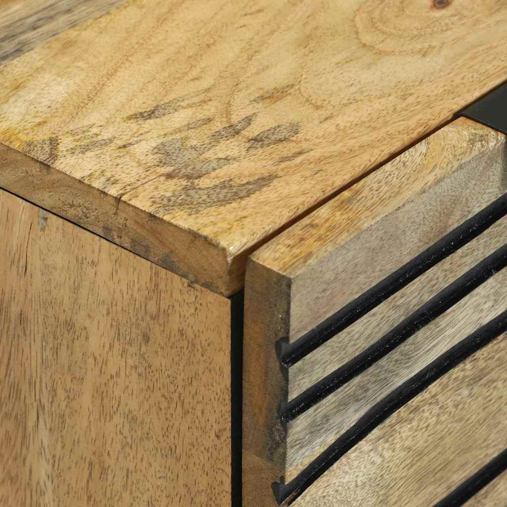 vidaXL Sideboard Set 2 pcs Natur 120 x 33,5 x 75 cm Massivholz Mango