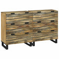 vidaXL Sideboard Set 2 pcs Natur 120 x 33,5 x 75 cm Massivholz Mango