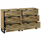 vidaXL Sideboard Set 2 pcs Natur 120 x 33,5 x 75 cm Massivholz Mango