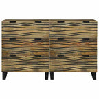 vidaXL Sideboard Set 2 pcs Natur 120 x 33,5 x 75 cm Massivholz Mango