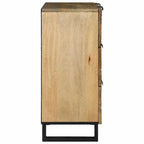 vidaXL Sideboard Set 2 pcs Natur 120 x 33,5 x 75 cm Massivholz Mango