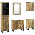 vidaXL Badezimmermöbel-Set mit Schubladen 5 pcs Braun Holzwerkstoff