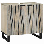 vidaXL Badezimmermöbel-Set mit Regal 5 pcs Walnussbraun Holzwerkstoff