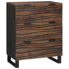 vidaXL Sideboard Set 2 pcs Walnuss 120 x 33,5 x 75 cm Massivholz Mango