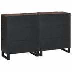 vidaXL Sideboard Set 2 pcs Walnuss 120 x 33,5 x 75 cm Massivholz Mango