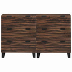 vidaXL Sideboard Set 2 pcs Walnuss 120 x 33,5 x 75 cm Massivholz Mango