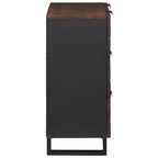 vidaXL Sideboard Set 2 pcs Walnuss 120 x 33,5 x 75 cm Massivholz Mango