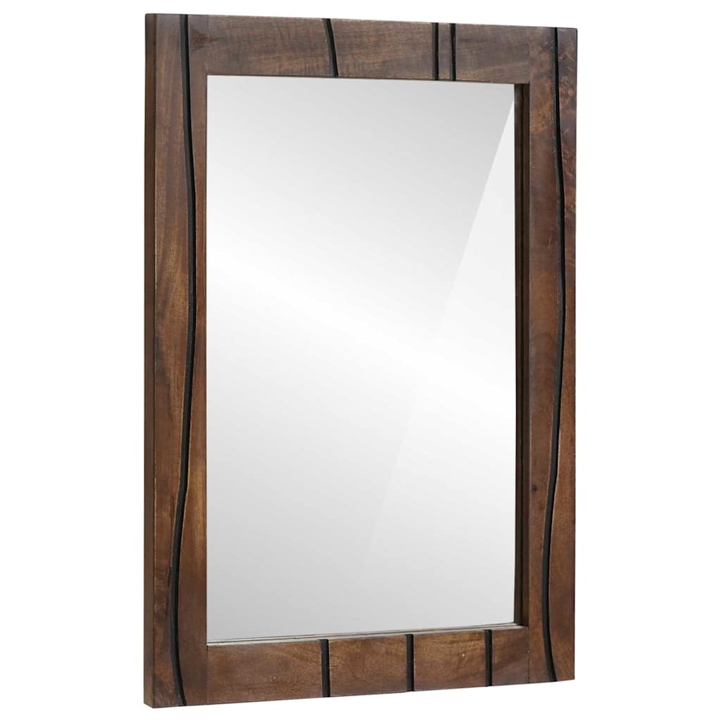 vidaXL Badezimmerschrank-Set 2 pcs Walnussbraun Massivholz Mango
