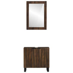 vidaXL Badezimmerschrank-Set 2 pcs Walnussbraun Massivholz Mango