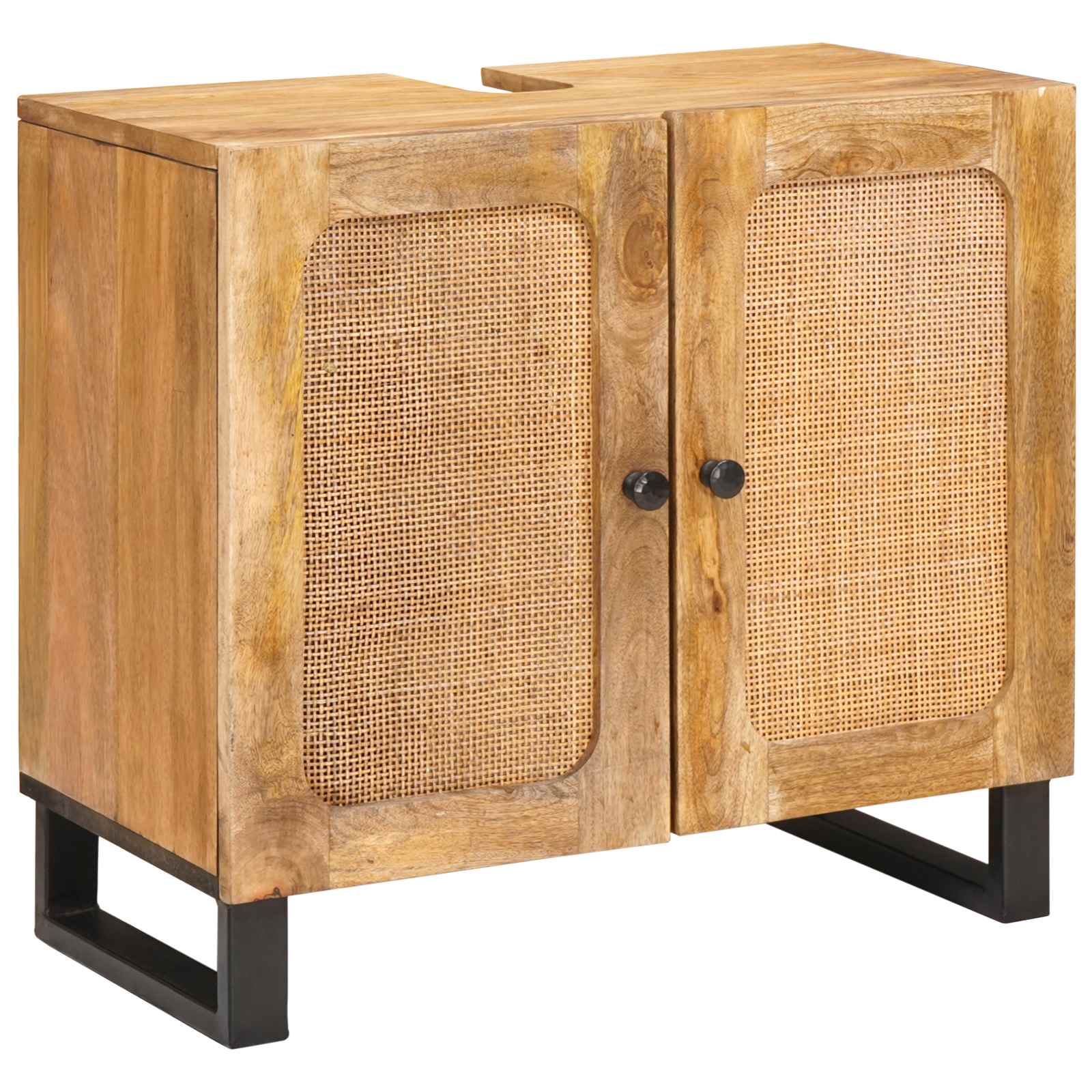 vidaXL Badezimmer Sets mit Schubladen 3 pcs Natur Massivholz Mango