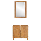 vidaXL Badezimmermöbel-Set mit Regal mit Tür 2 pcs Braun Holzwerkstoff