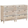 vidaXL Sideboard 2 pcs Weiß 120 x 33,5 x 75 cm massives Mangoholz