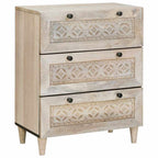 vidaXL Sideboard 2 pcs Weiß 120 x 33,5 x 75 cm massives Mangoholz