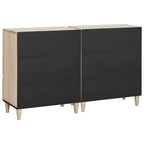 vidaXL Sideboard 2 pcs Weiß 120 x 33,5 x 75 cm massives Mangoholz