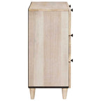 vidaXL Sideboard 2 pcs Weiß 120 x 33,5 x 75 cm massives Mangoholz