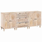 vidaXL Sideboard 3 pcs Weiß 180 x 33,5 x 75 cm massives Mangoholz