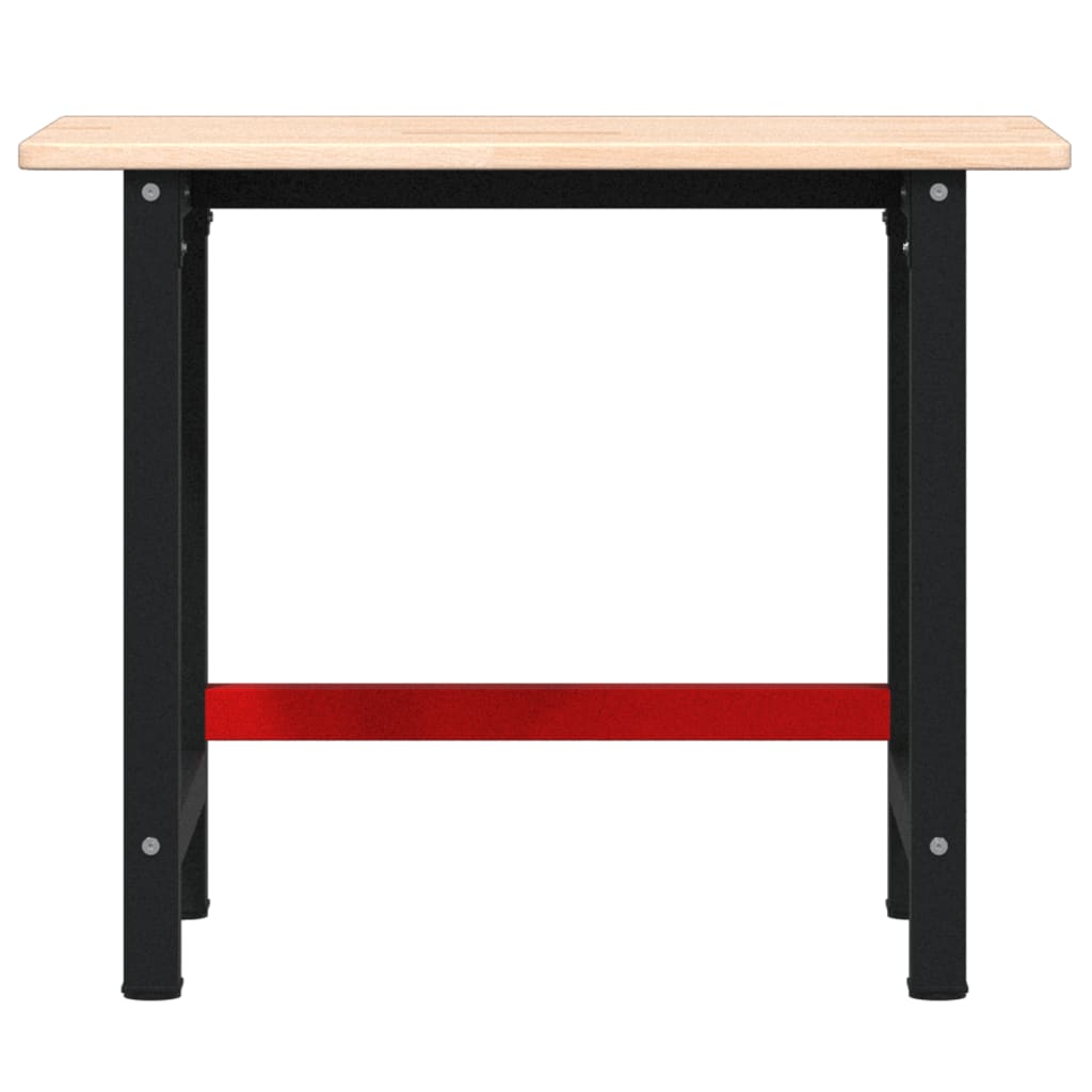 vidaXL Werkbank 100x60x81,5 cm Massivholz Eiche Rechteckig