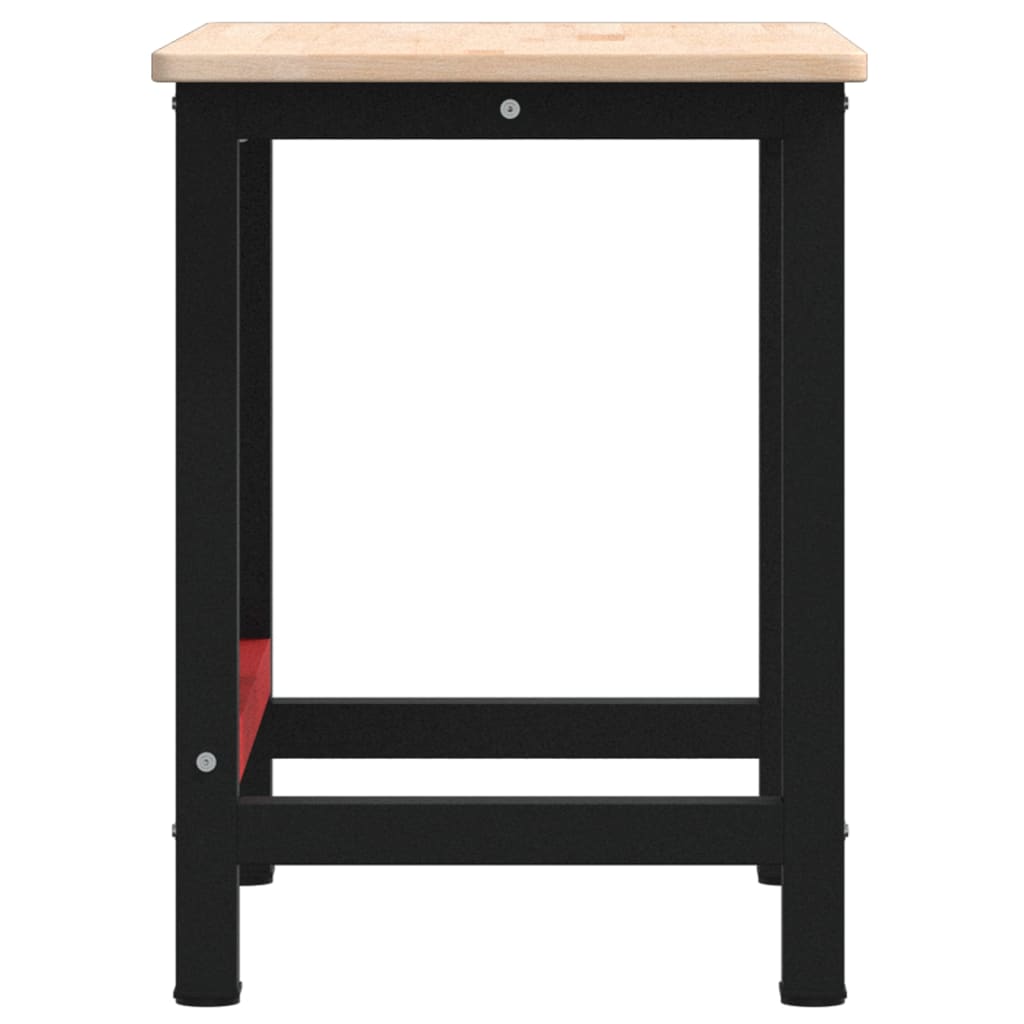 vidaXL Werkbank 100x60x81,5 cm Massivholz Eiche Rechteckig