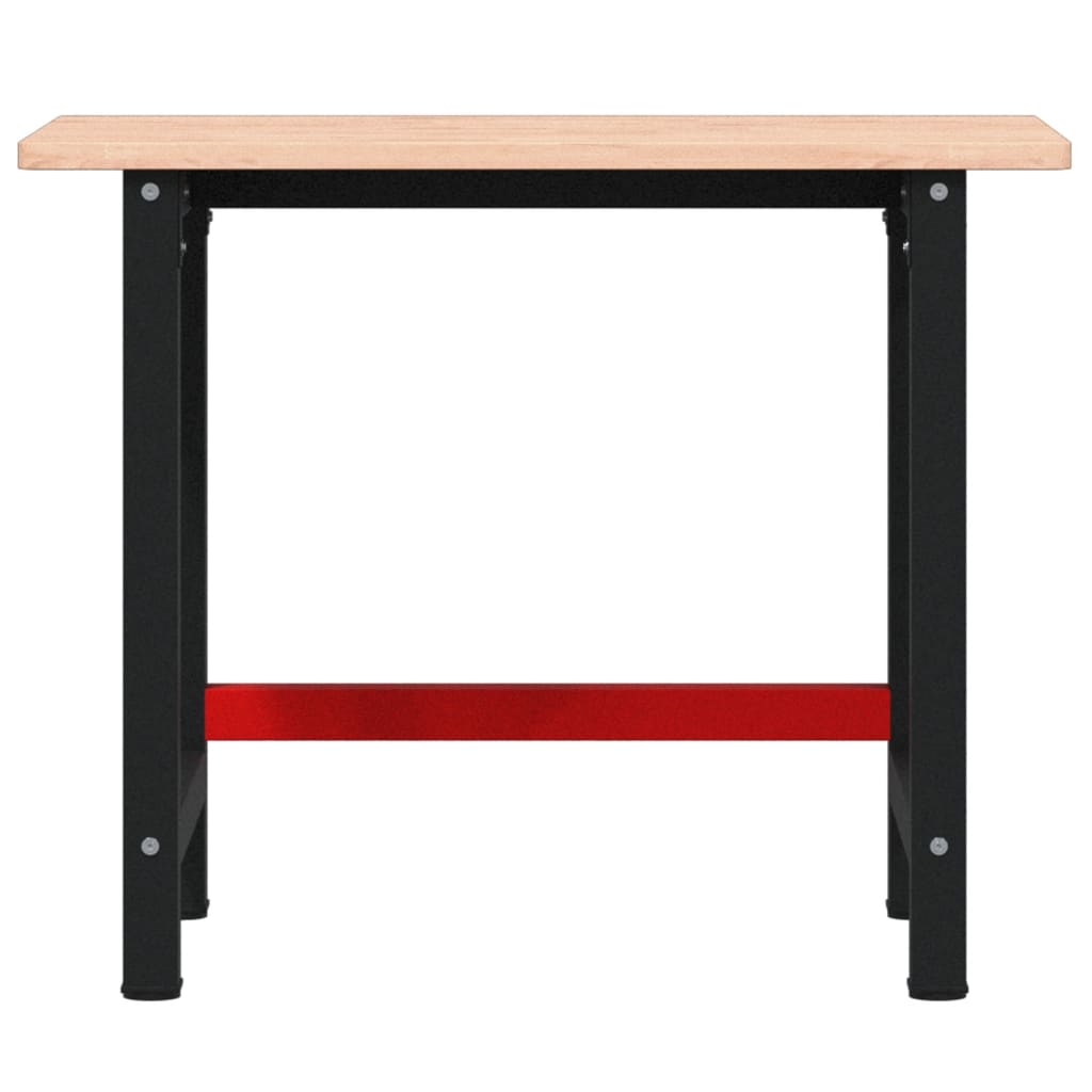 vidaXL Werkbank 100x60x81,5 cm Massivholz Buche Rechteckig