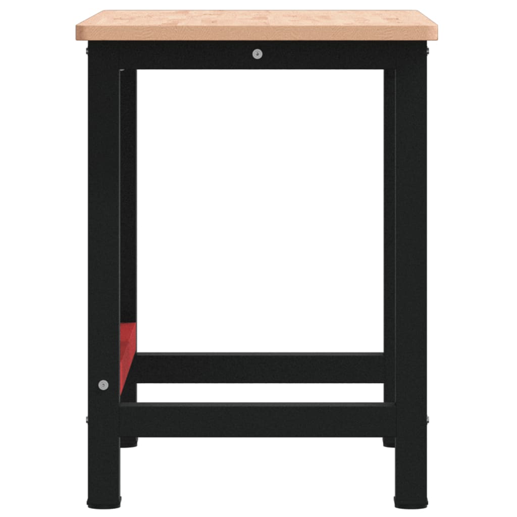 vidaXL Werkbank 100x60x81,5 cm Massivholz Buche Rechteckig