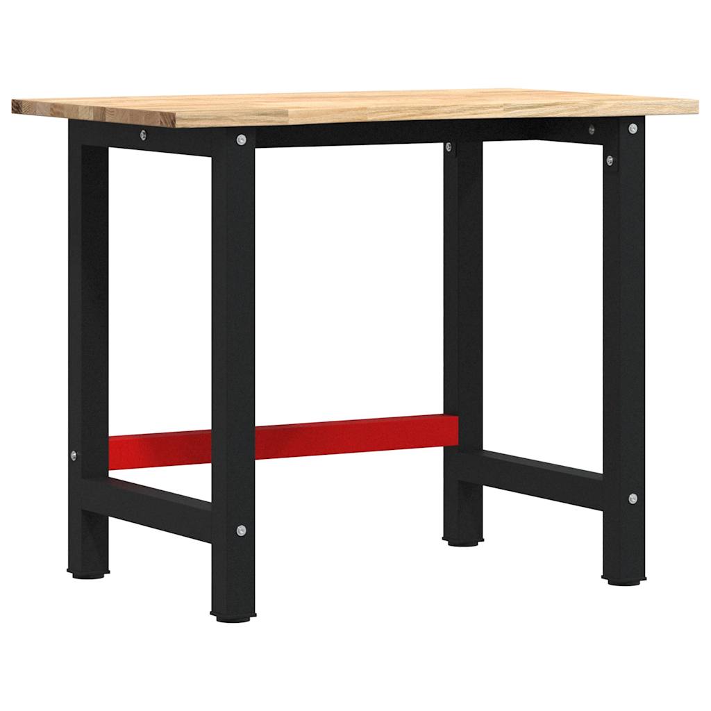 vidaXL Werkbank 100x60x81,5 cm Massivholz Eiche