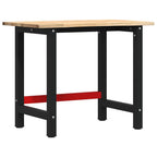 vidaXL Werkbank 100x60x81,5 cm Massivholz Eiche