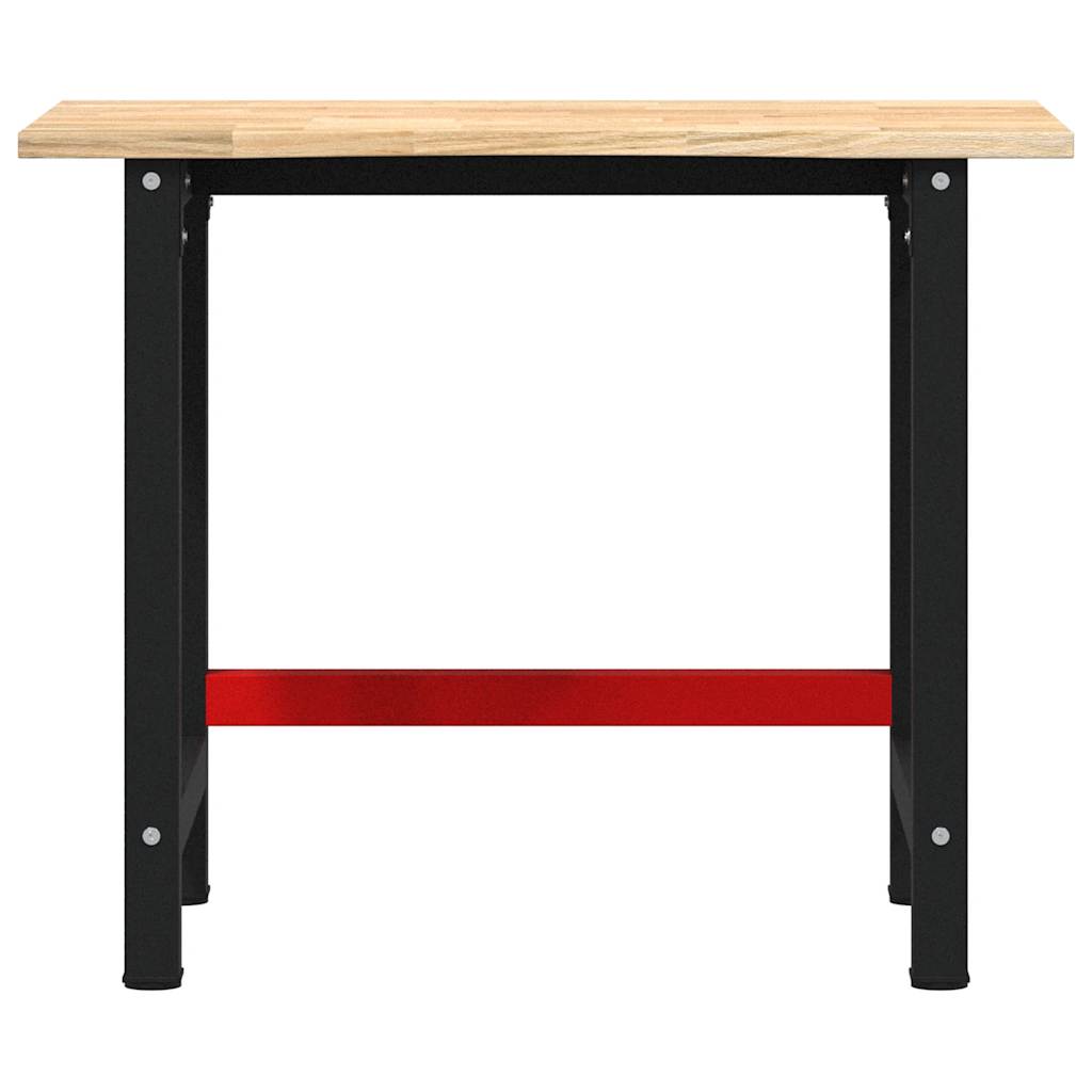 vidaXL Werkbank 100x60x81,5 cm Massivholz Eiche