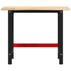 vidaXL Werkbank 100x60x81,5 cm Massivholz Eiche