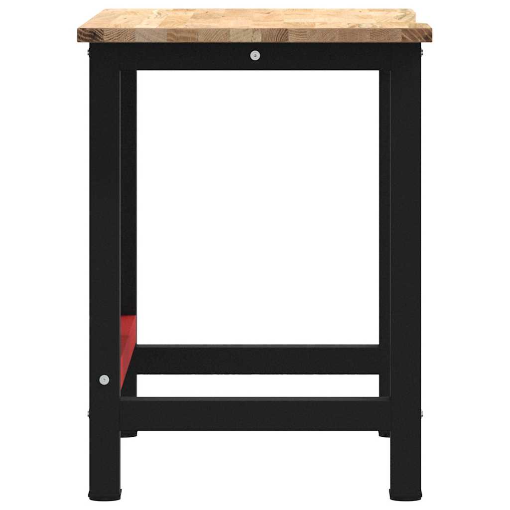 vidaXL Werkbank 100x60x81,5 cm Massivholz Eiche