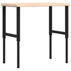 vidaXL Werkbank 100x60x(73-99,5) cm Massivholz Eiche Rechteckig