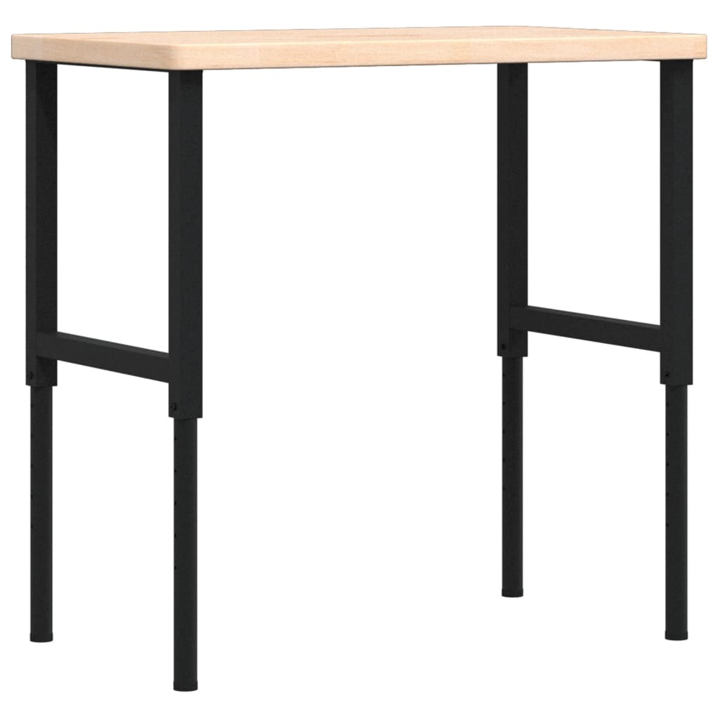 vidaXL Werkbank 100x60x(73-99,5) cm Massivholz Eiche Rechteckig