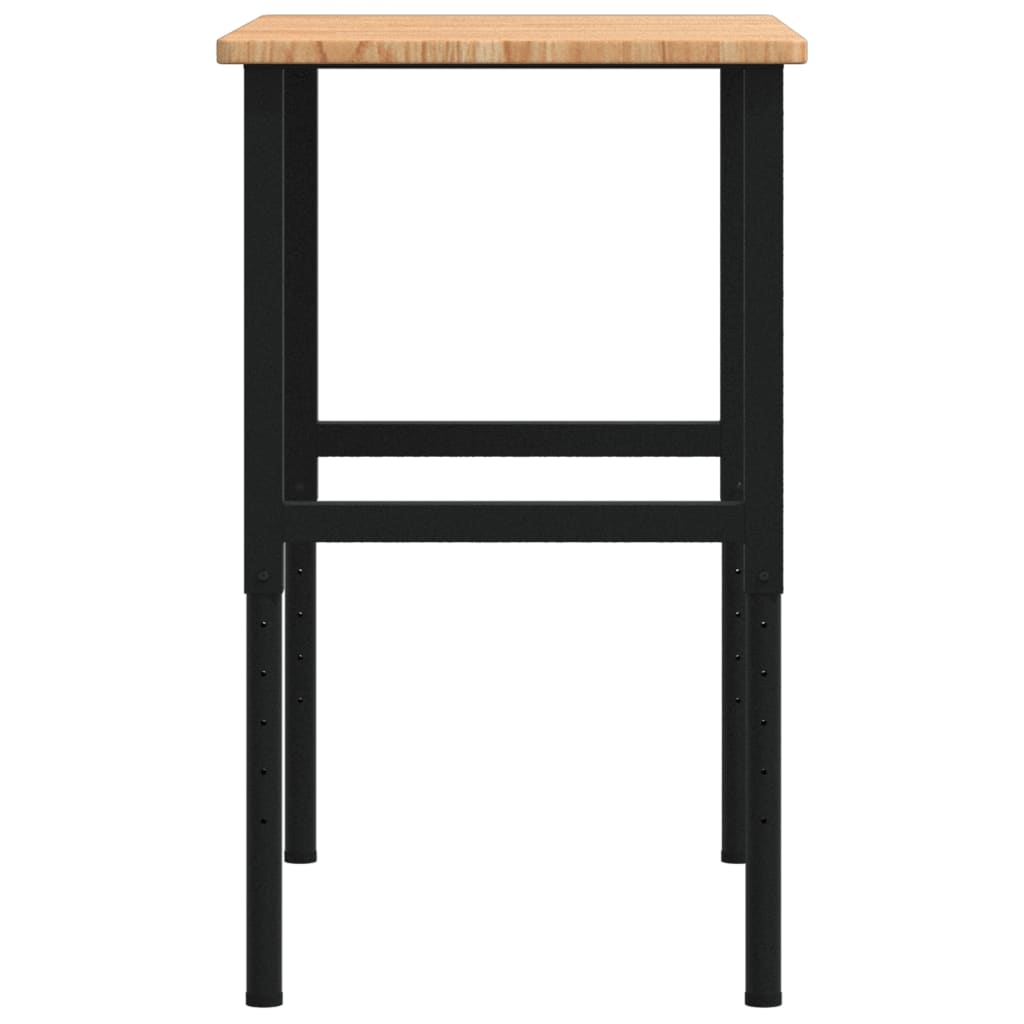 vidaXL Werkbank Hellbraun 100x60x(71,5-98) cm Massivholz Eiche