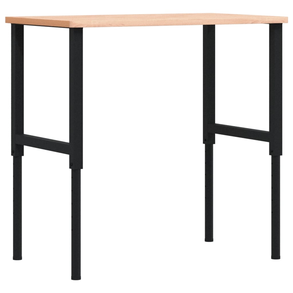 vidaXL Werkbank 100x60x(71,5-98) cm Massivholz Buche Rechteckig
