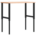 vidaXL Werkbank 100x60x(71,5-98) cm Massivholz Buche Rechteckig