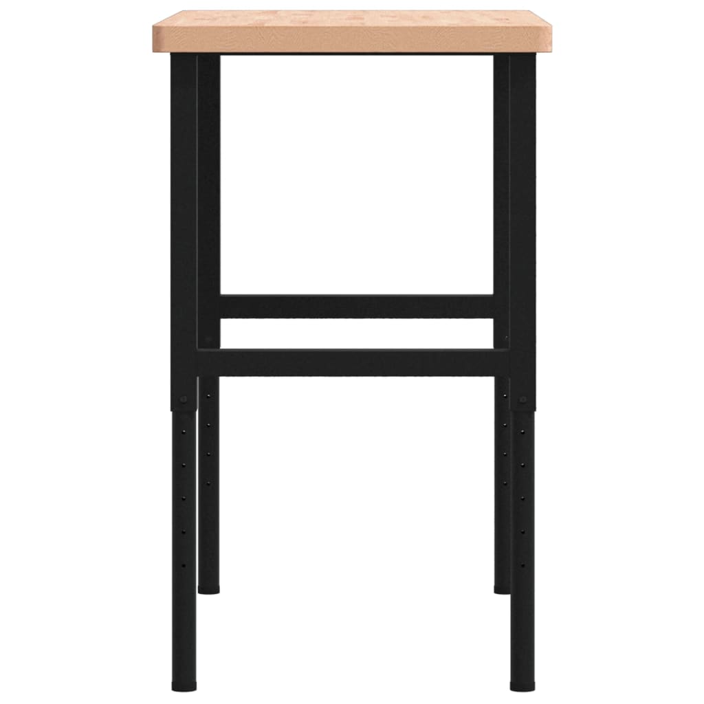 vidaXL Werkbank 100x60x(73-99,5) cm Massivholz Buche Rechteckig