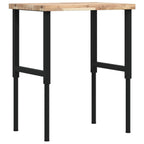 vidaXL Werkbank 80x60x(73-99,5) cm Massivholz Akazie Rechteckig