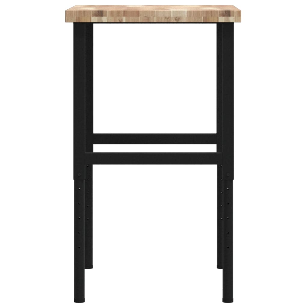 vidaXL Werkbank 80x60x(73-99,5) cm Massivholz Akazie Rechteckig